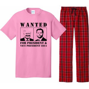 Wanted For President & Vice President 2024 Trump Vance Maga Pajama Set