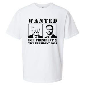 Wanted For President & Vice President 2024 Trump Vance Maga Sueded Cloud Jersey T-Shirt