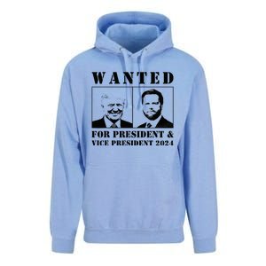 Wanted For President & Vice President 2024 Trump Vance Maga Unisex Surf Hoodie