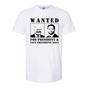 Wanted For President & Vice President 2024 Trump Vance Maga Softstyle CVC T-Shirt