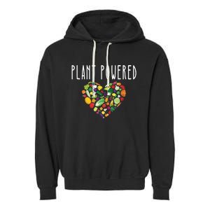 Whole Food Plant Based Lifestyle WFPB Vegan Powered Veggie Garment-Dyed Fleece Hoodie