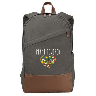 Whole Food Plant Based Lifestyle WFPB Vegan Powered Veggie Cotton Canvas Backpack