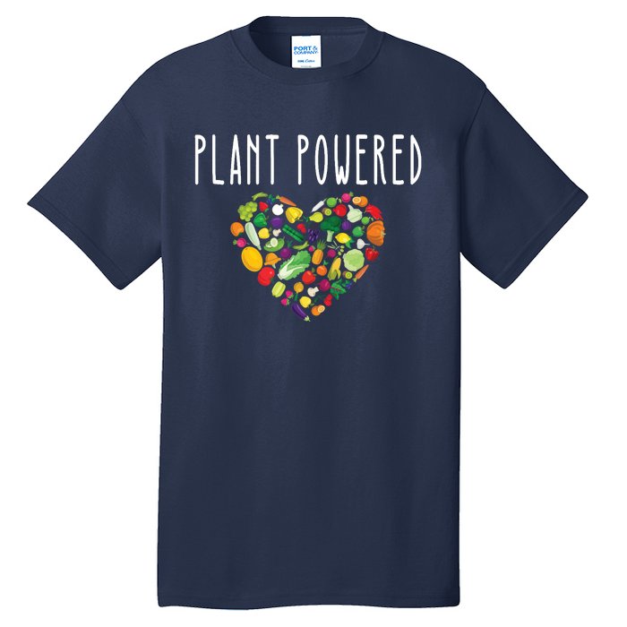 Whole Food Plant Based Lifestyle WFPB Vegan Powered Veggie Tall T-Shirt