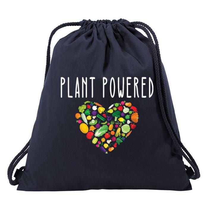 Whole Food Plant Based Lifestyle WFPB Vegan Powered Veggie Drawstring Bag