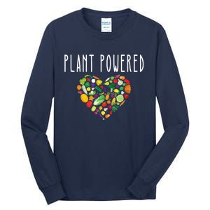 Whole Food Plant Based Lifestyle WFPB Vegan Powered Veggie Tall Long Sleeve T-Shirt