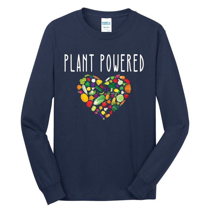 Whole Food Plant Based Lifestyle WFPB Vegan Powered Veggie Tall Long Sleeve T-Shirt