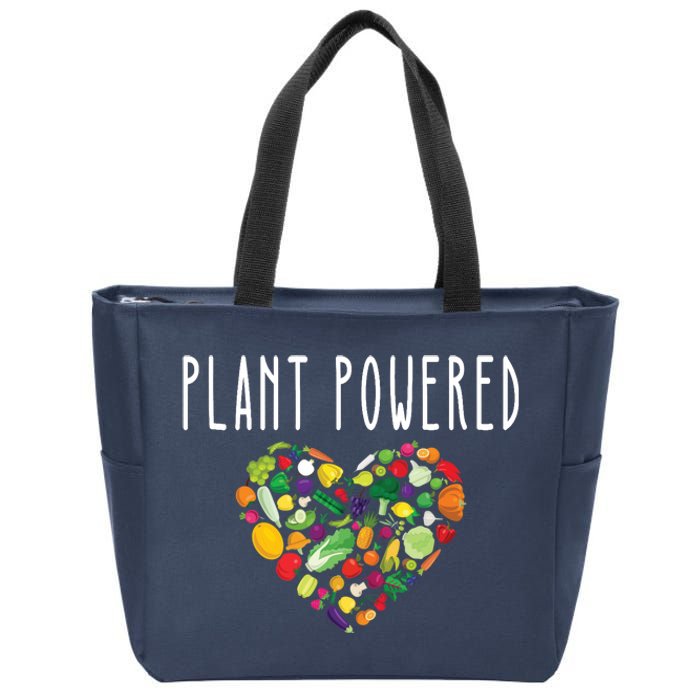 Whole Food Plant Based Lifestyle WFPB Vegan Powered Veggie Zip Tote Bag