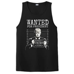 Wanted For President 2024 Donald Trump Gift PosiCharge Competitor Tank