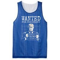 Wanted For President 2024 Donald Trump Gift Mesh Reversible Basketball Jersey Tank