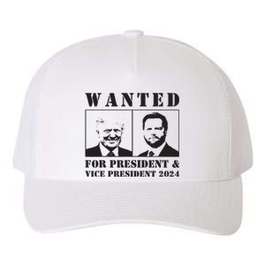 Wanted For President Vice President 2024 Trump Vance Maga Yupoong Adult 5-Panel Trucker Hat