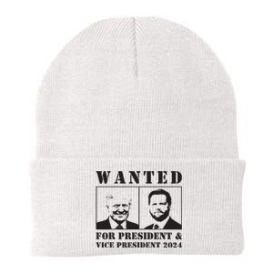 Wanted For President Vice President 2024 Trump Vance Maga Knit Cap Winter Beanie