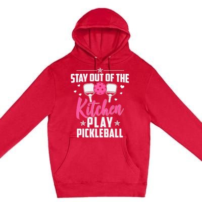 Wo Funny Pickleball Graphic For Wo Pickleball Player Premium Pullover Hoodie