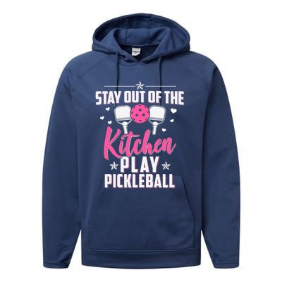 Wo Funny Pickleball Graphic For Wo Pickleball Player Performance Fleece Hoodie