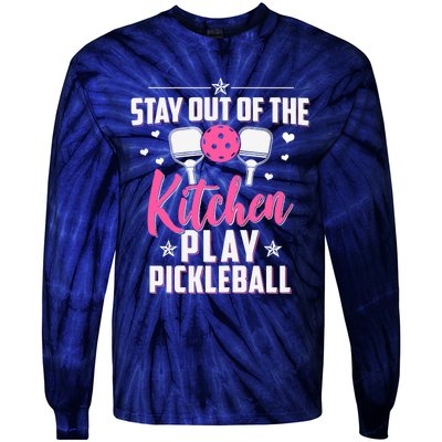 Wo Funny Pickleball Graphic For Wo Pickleball Player Tie-Dye Long Sleeve Shirt