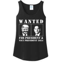 Wanted For President & Vice President 2024 Trump Rubio Maga Ladies Essential Tank