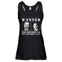 Wanted For President & Vice President 2024 Trump Rubio Maga Ladies Essential Flowy Tank