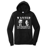 Wanted For President & Vice President 2024 Trump Rubio Maga Women's Pullover Hoodie