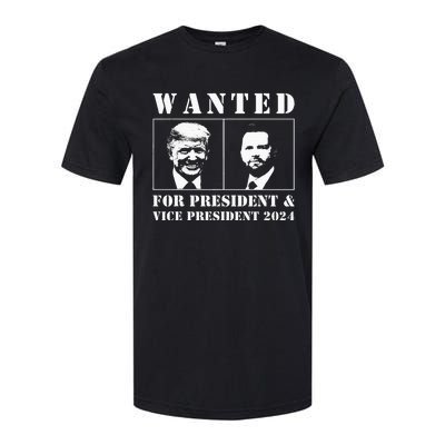 Wanted For President & Vice President 2024 Trump Vance Maga Softstyle CVC T-Shirt