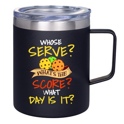 Womens Funny Pickleball Gift Pickle Ball Player Pickleball VNeck TShirt 12oz Stainless Steel Coffee Mug