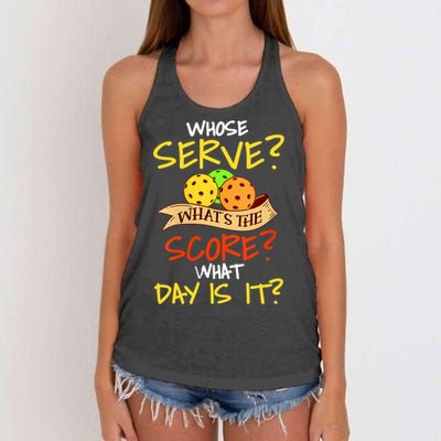 Womens Funny Pickleball Gift Pickle Ball Player Pickleball VNeck TShirt Women's Knotted Racerback Tank