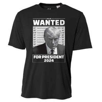 Wanted For President 2024 Trump Mugshot Cooling Performance Crew T-Shirt