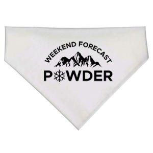 Weekend Forecast Powder Skier Skiing Deep Snow Gift USA-Made Doggie Bandana