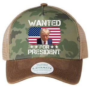 Wanted For President Donald Trump USA Election Legacy Tie Dye Trucker Hat