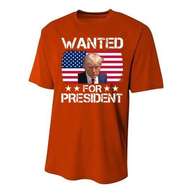 Wanted For President Donald Trump USA Election Performance Sprint T-Shirt