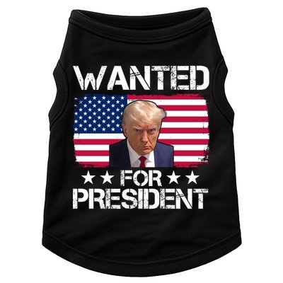 Wanted For President Donald Trump USA Election Doggie Tank