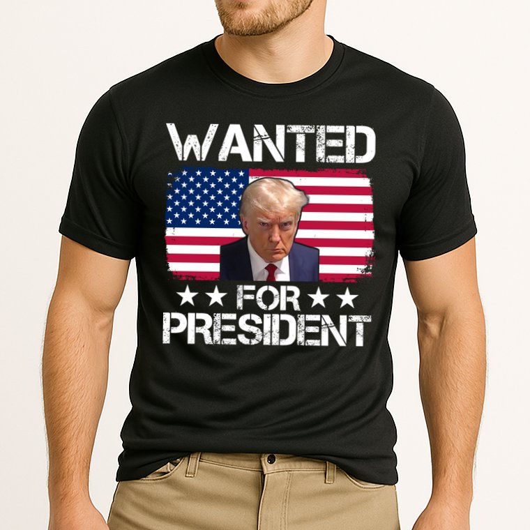 Wanted For President Donald Trump USA Election Cooling Performance Crew T-Shirt