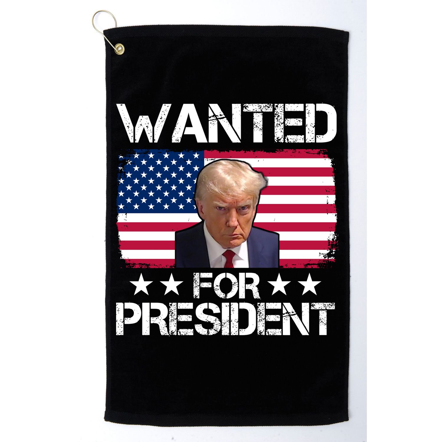 Wanted For President Donald Trump USA Election Golf Towel