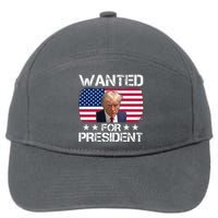 Wanted For President Donald Trump USA Election 7-Panel Snapback Hat