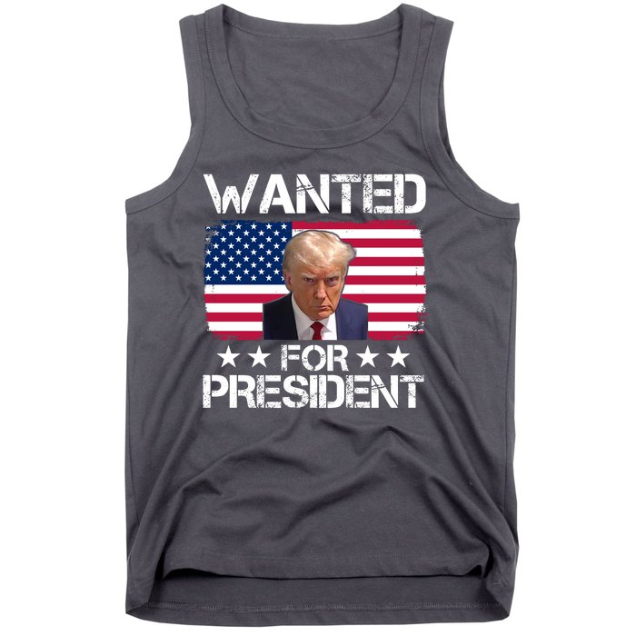 Wanted For President Donald Trump USA Election Tank Top