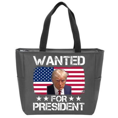 Wanted For President Donald Trump USA Election Zip Tote Bag