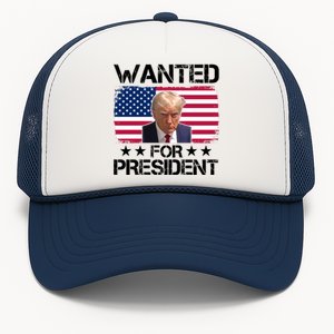 Wanted For President Donald Trump USA Election Trucker Hat