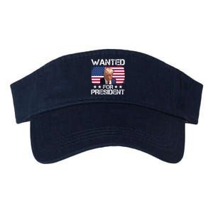 Wanted For President Donald Trump USA Election Valucap Bio-Washed Visor