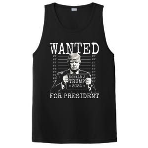 Trump mugshot Wanted For President 2024 Donald Trump PosiCharge Competitor Tank