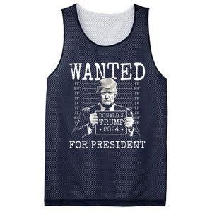 Trump mugshot Wanted For President 2024 Donald Trump Mesh Reversible Basketball Jersey Tank