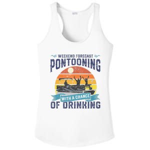 Weekend Forecast Pontooning Drinking Pontoon Boating Ladies PosiCharge Competitor Racerback Tank