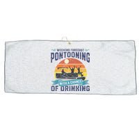 Weekend Forecast Pontooning Drinking Pontoon Boating Large Microfiber Waffle Golf Towel