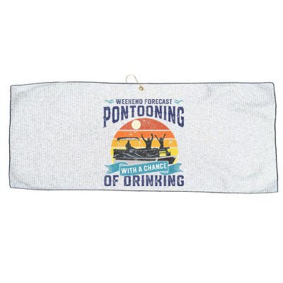 Weekend Forecast Pontooning Drinking Pontoon Boating Large Microfiber Waffle Golf Towel