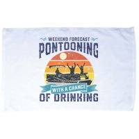 Weekend Forecast Pontooning Drinking Pontoon Boating Microfiber Hand Towel