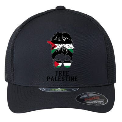 Wo Free Palestine Gift Flexfit Unipanel Trucker Cap