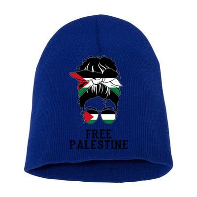 Wo Free Palestine Gift Short Acrylic Beanie