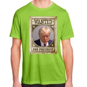 Wanted For President Funny Donald Trump Mugshot Adult ChromaSoft Performance T-Shirt