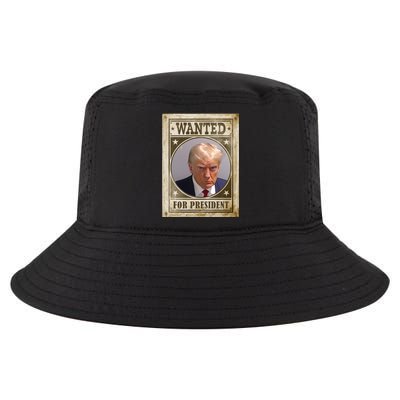 Wanted For President Funny Donald Trump Mugshot Cool Comfort Performance Bucket Hat