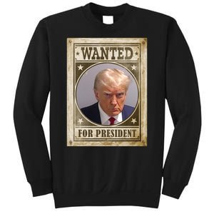 Wanted For President Funny Donald Trump Mugshot Sweatshirt