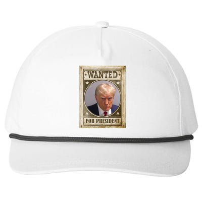 Wanted For President Funny Donald Trump Mugshot Snapback Five-Panel Rope Hat