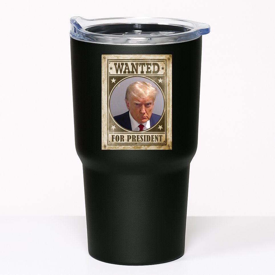 Wanted For President Funny Donald Trump Mugshot Tumbler