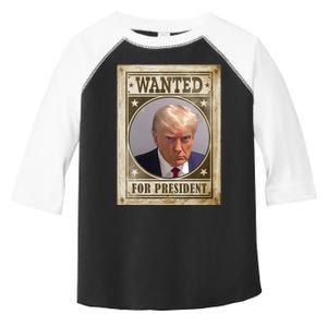 Wanted For President Funny Donald Trump Mugshot Toddler Fine Jersey T-Shirt